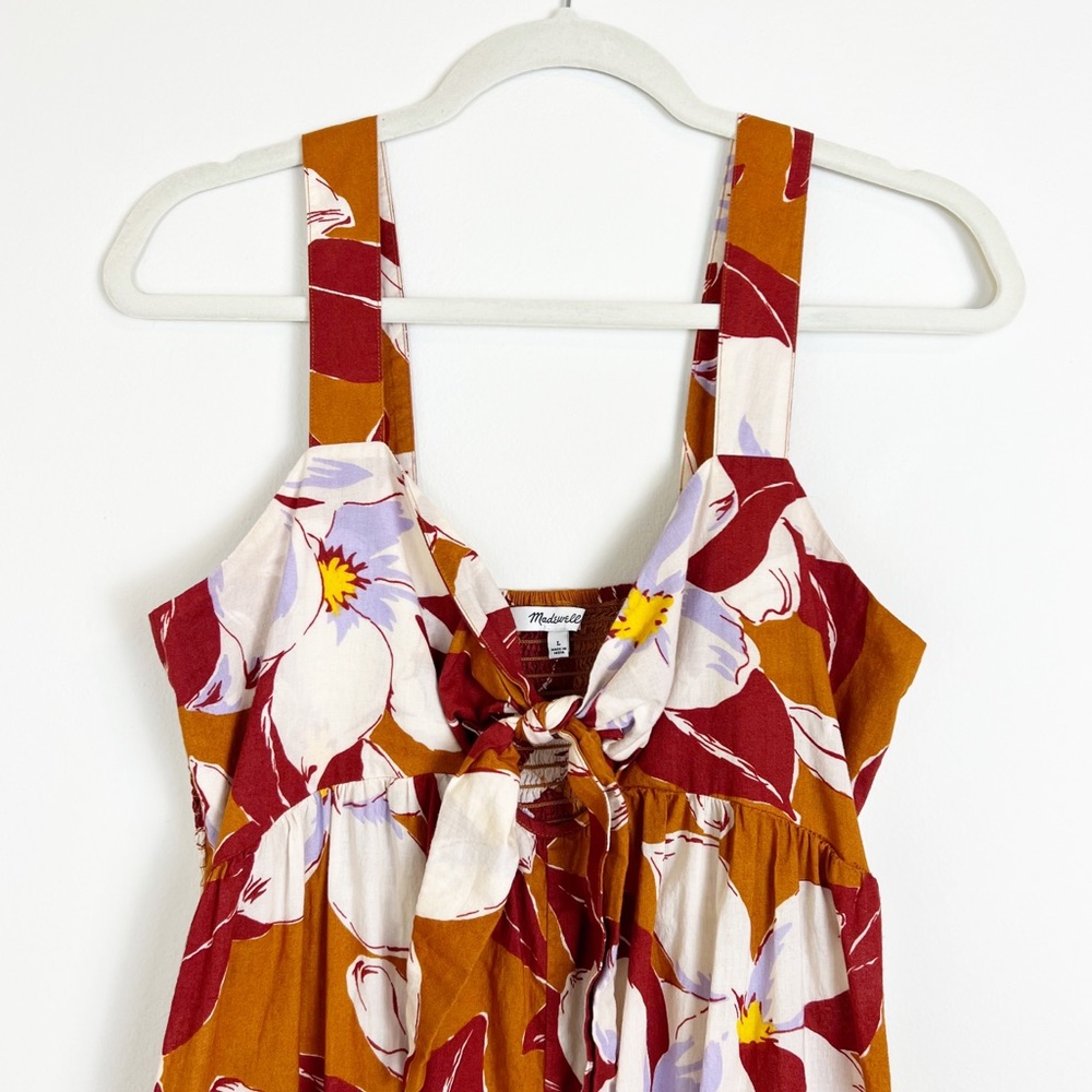 Madewell Island Magnolias Tie-Front Cover-Up Jumpsuit L - Picture 8 of 10